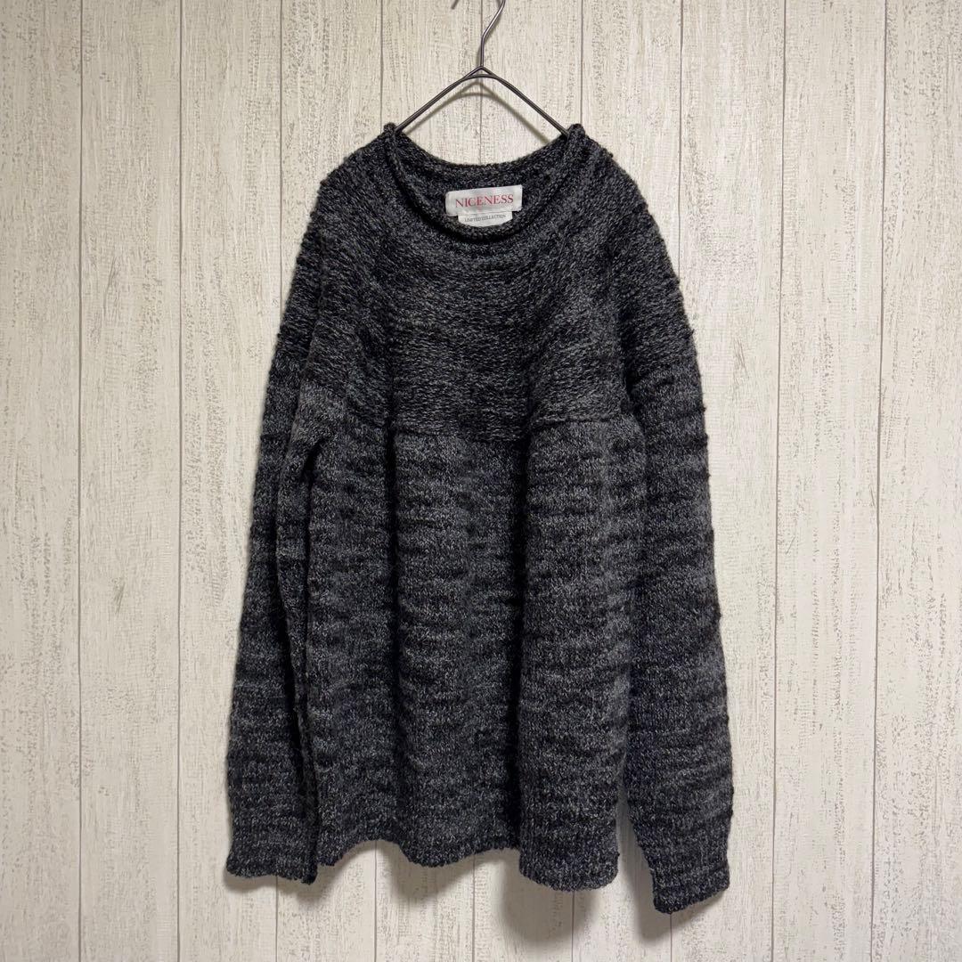 トップス NICENESS EGG MIX CHARCOAL M