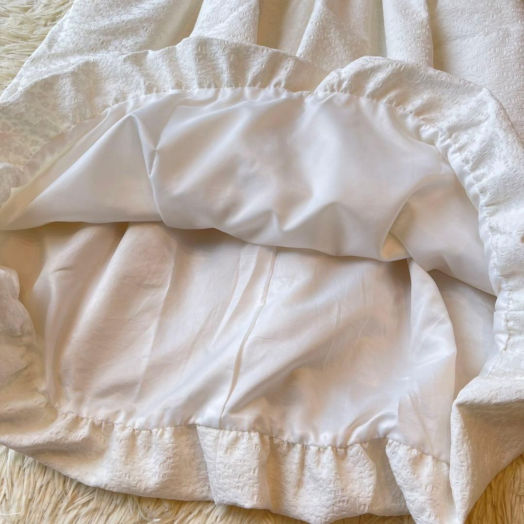 極美品 M'S GRACY 2024年 ジャガード ワンピース ホワイト 38