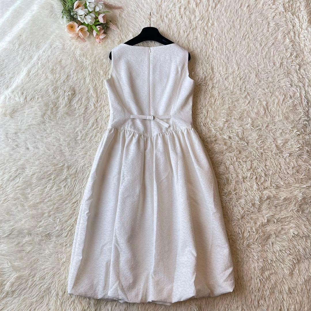 極美品 M'S GRACY 2024年 ジャガード ワンピース ホワイト 38