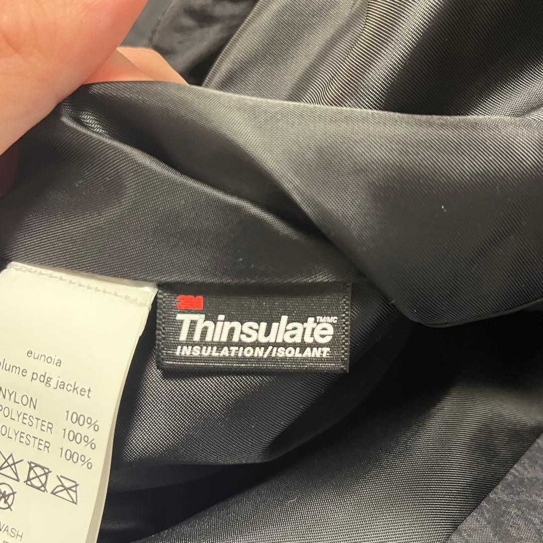 新品タグ付き eunoia ユノイア 2WAY パディングジャケット ブラック