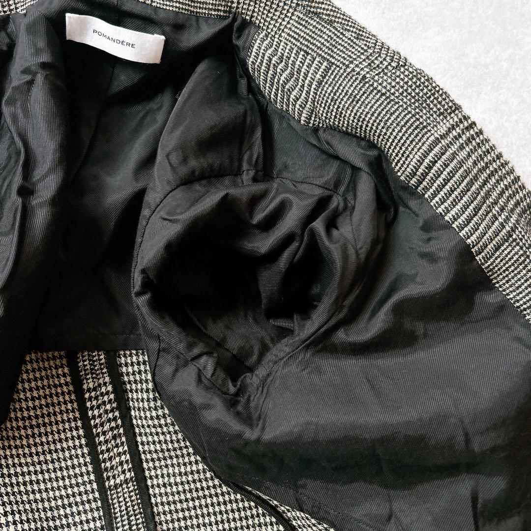 美品✨　POMANDERE グレンチェック　ジャケット　イタリア製