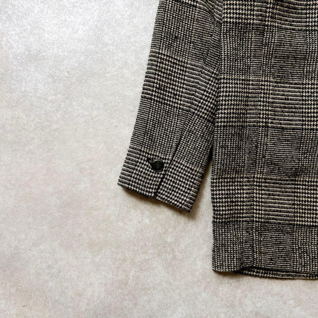 美品✨　POMANDERE グレンチェック　ジャケット　イタリア製