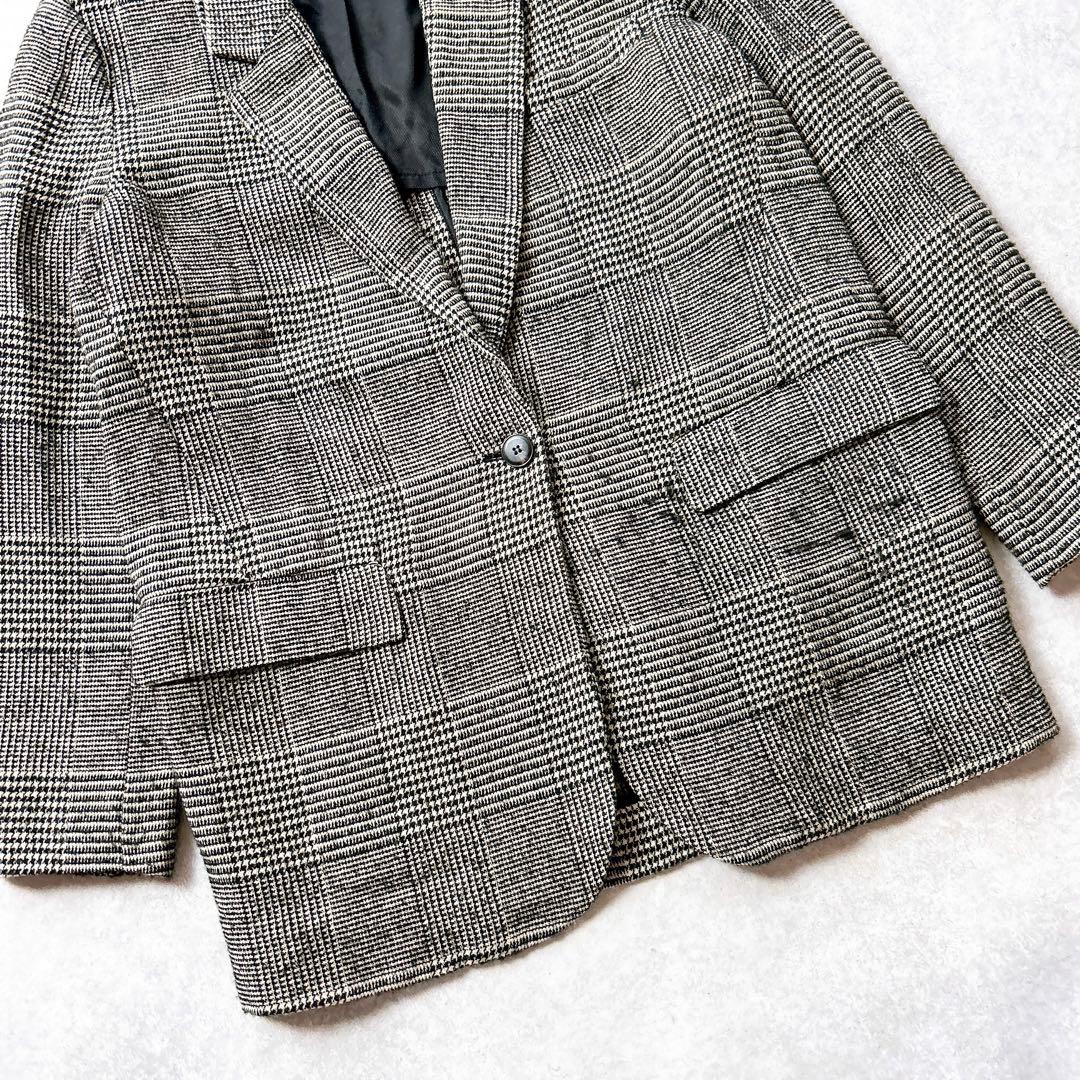美品✨　POMANDERE グレンチェック　ジャケット　イタリア製