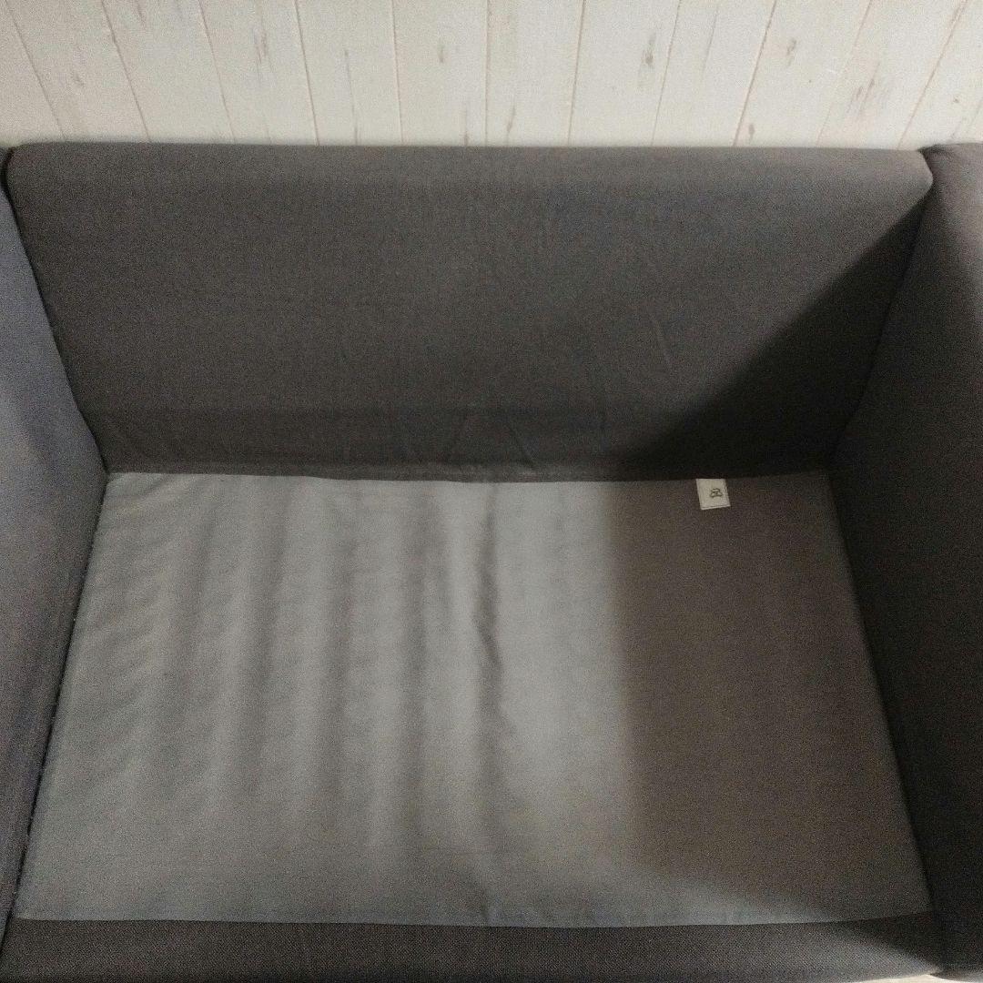 IKEA　イケア　ダークグレー２人掛けソファ