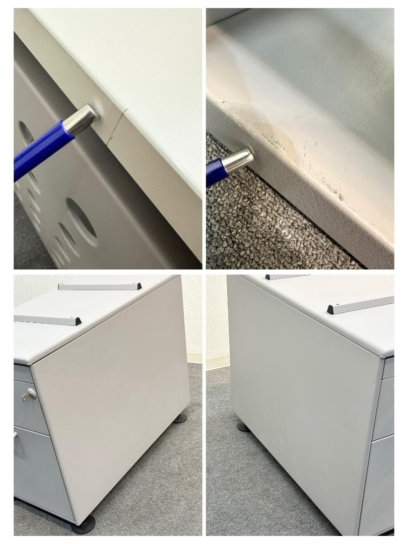 vitra/アドホック　PCシステムデスク/ゲーミングテーブル　袖机・鍵付き