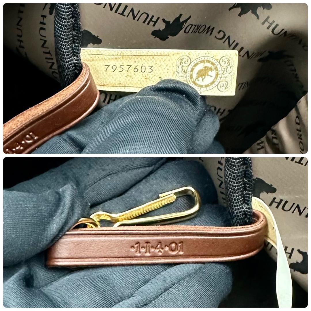 HUNTING WORLD 旅行用バッグ ボストンバッグ キャンバス レザー 黒