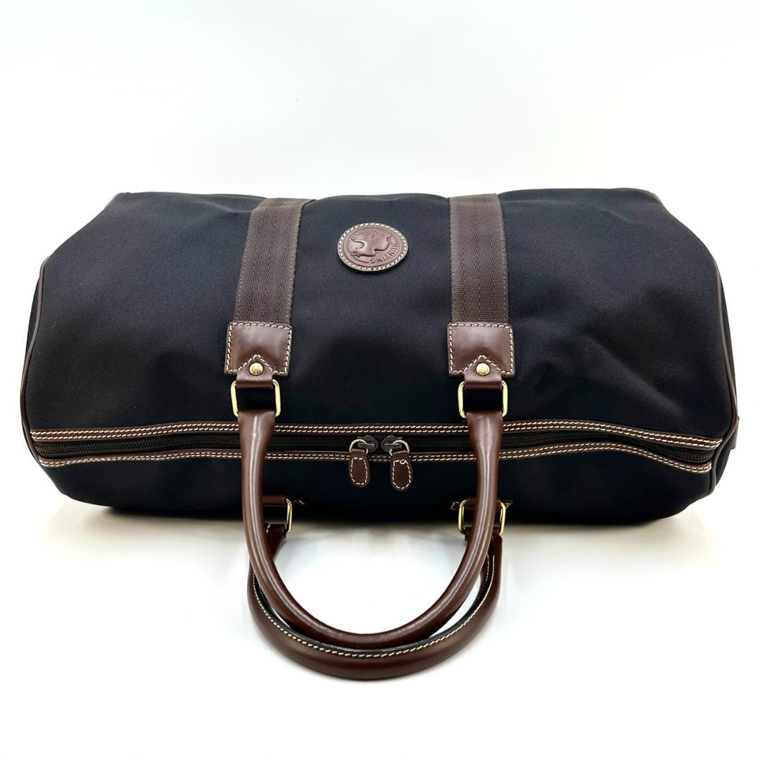 HUNTING WORLD 旅行用バッグ ボストンバッグ キャンバス レザー 黒