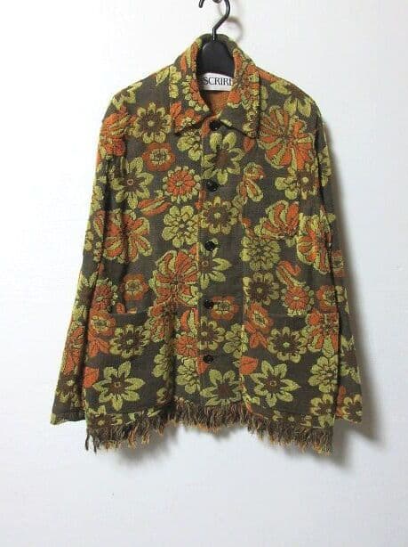 INSCRIRE アンスクリア フラワー パイル ワーク ジャケット 38