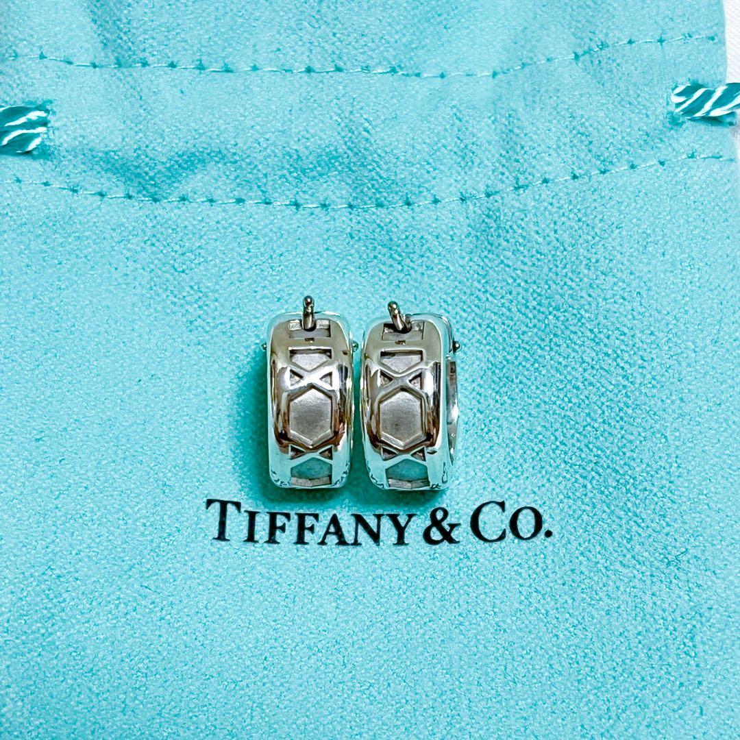 美品 ティファニー アトラス フープピアス 両耳用 シルバー925 ユニセックス