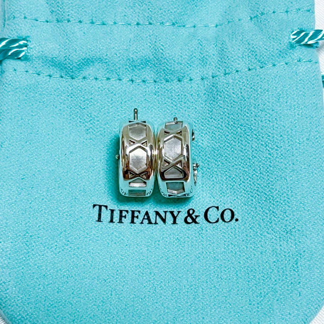 美品 ティファニー アトラス フープピアス 両耳用 シルバー925 ユニセックス