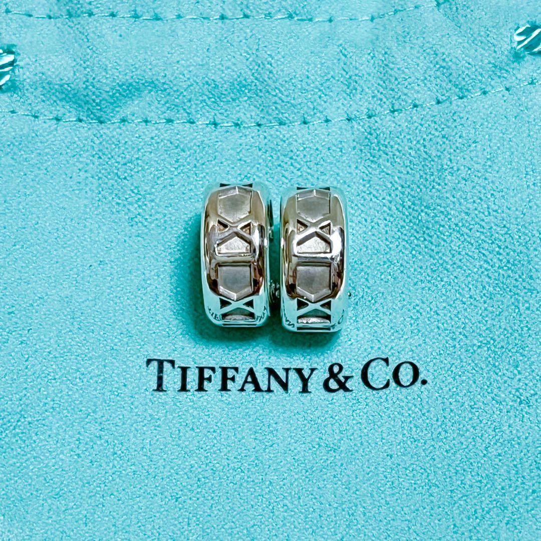 美品 ティファニー アトラス フープピアス 両耳用 シルバー925 ユニセックス