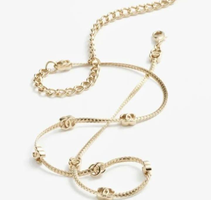 CHANEL CCロゴ メタル チョーカー ネックレス 【ゴールド】