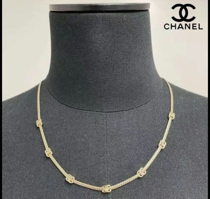 CHANEL CCロゴ メタル チョーカー ネックレス 【ゴールド】