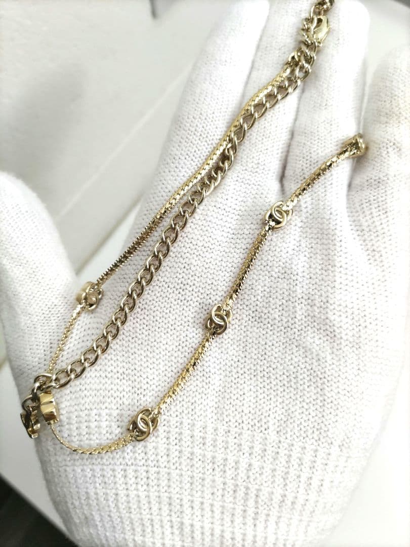 CHANEL CCロゴ メタル チョーカー ネックレス 【ゴールド】