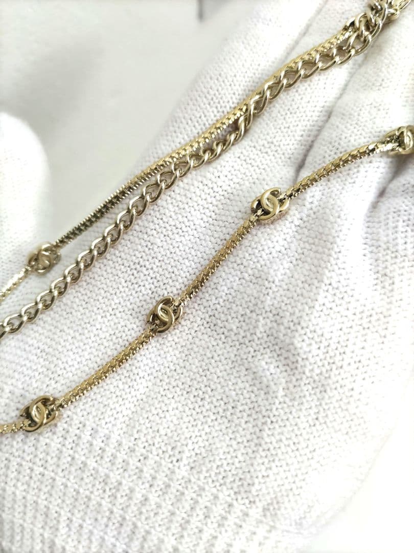 CHANEL CCロゴ メタル チョーカー ネックレス 【ゴールド】