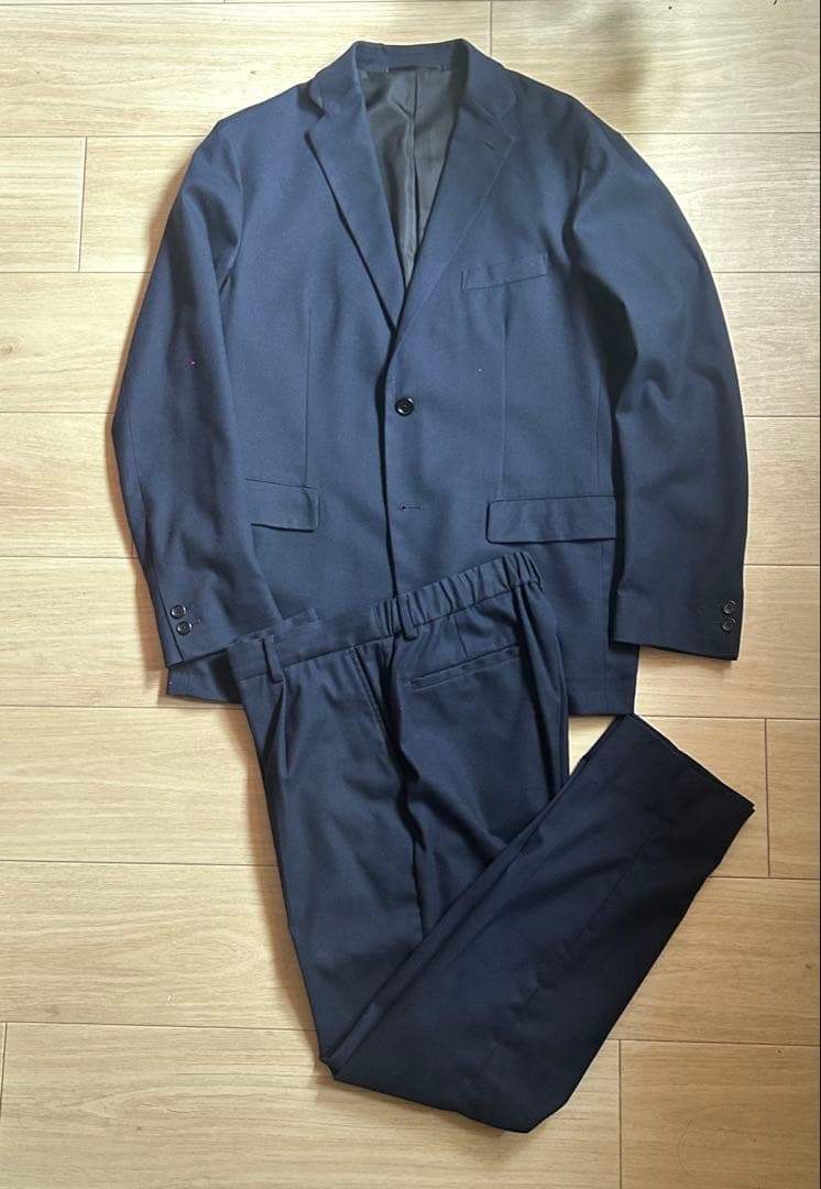 BEAUTY&YOUTH セットアップ スーツ ネイビー XL ストレッチ