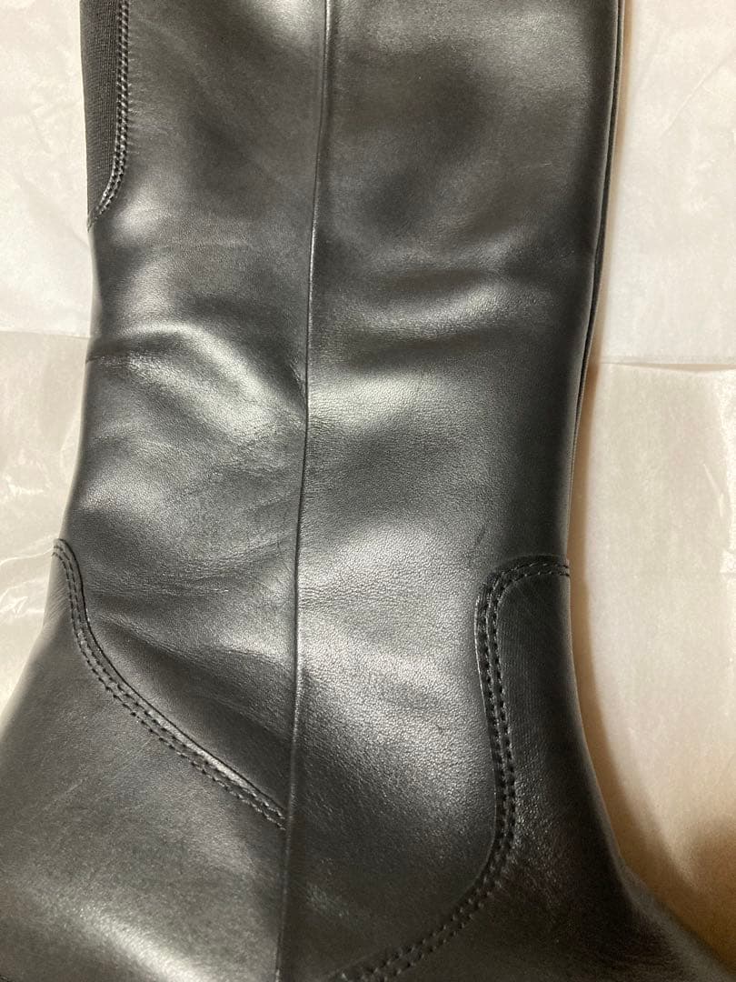 大特価❗️【新品】Gabor　ガボール　上質　レザーブーツ　黒ロングブーツ　靴