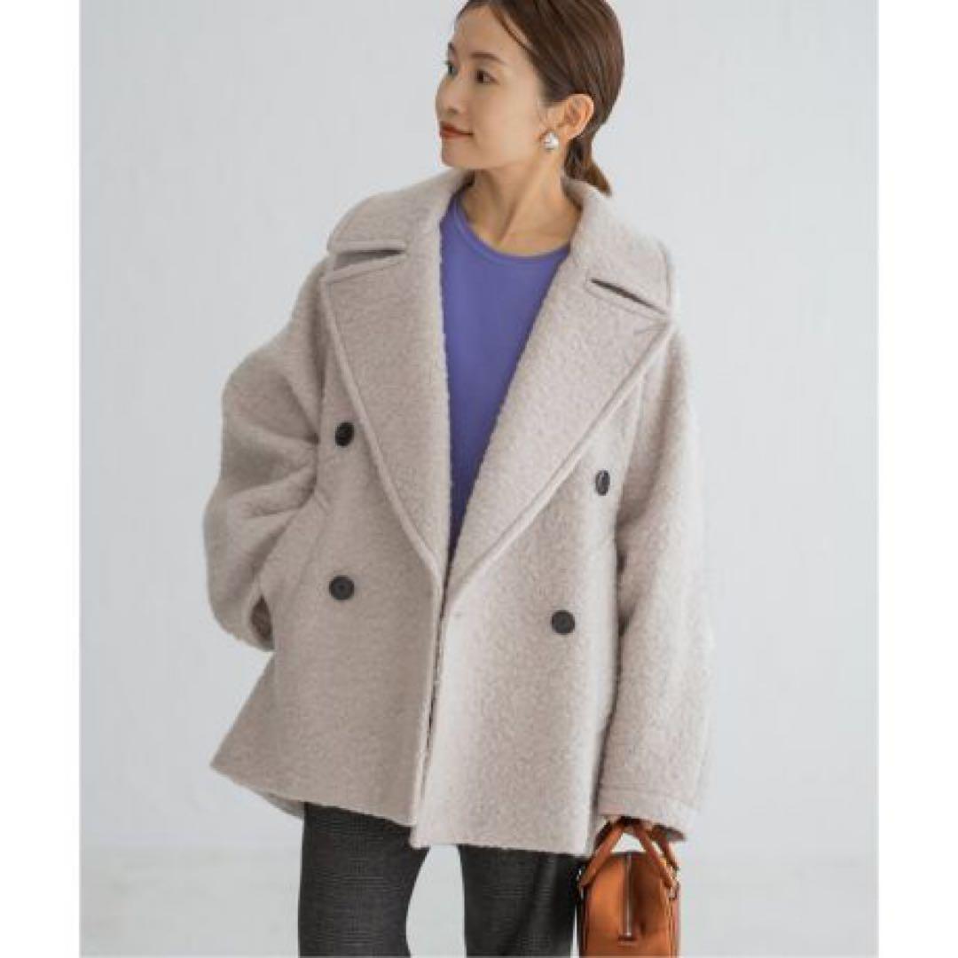 イエナ　IENA ループインレイショートコート　38 ナチュラル