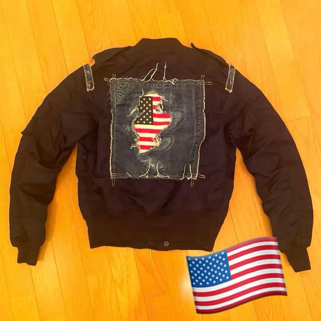 ⭐️希少⭐️AVIREX アメリカ国旗デザイン MA-1 ジャケット