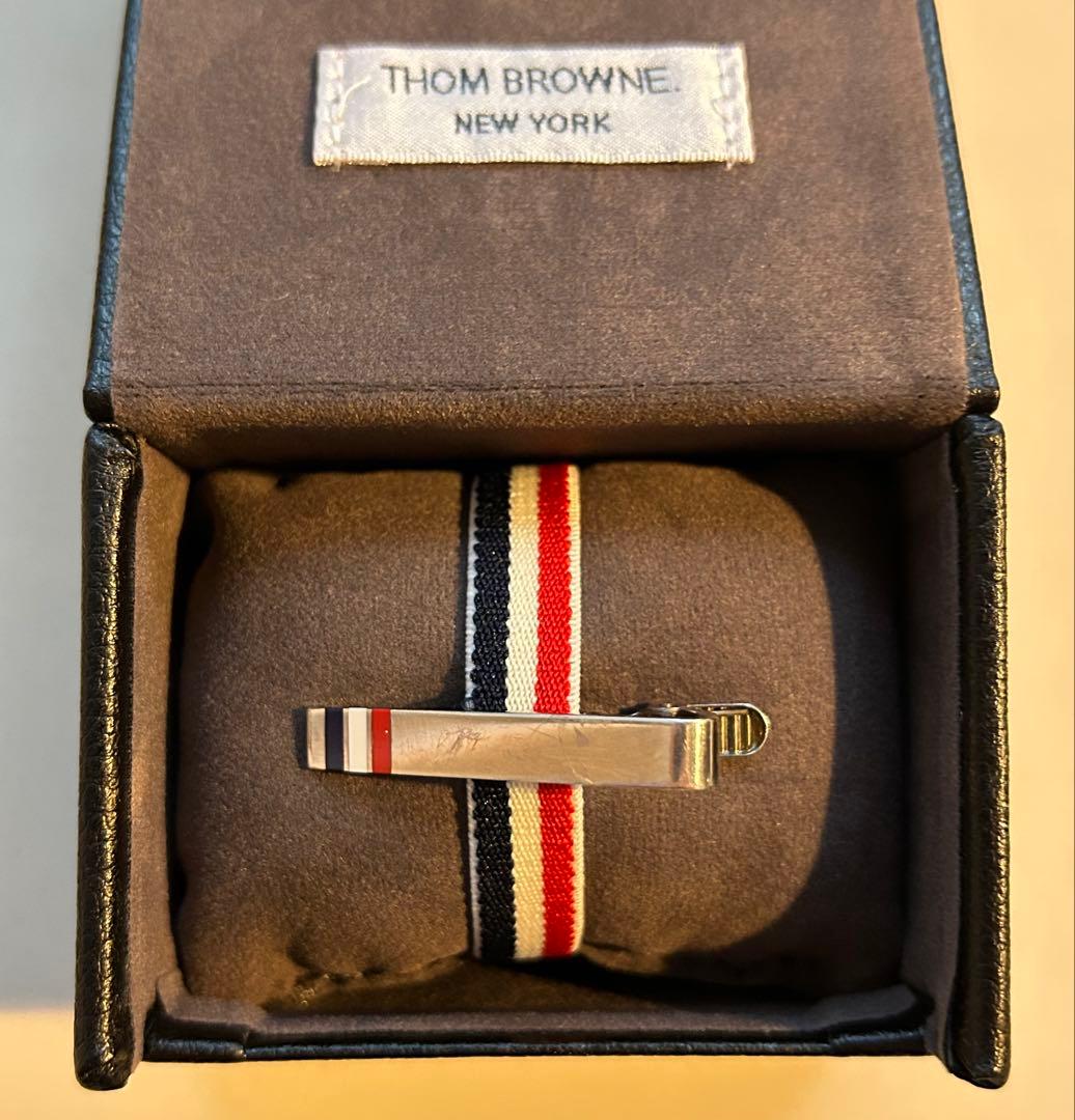THOM BROWNE ネクタイピン シルバー トリコカラー