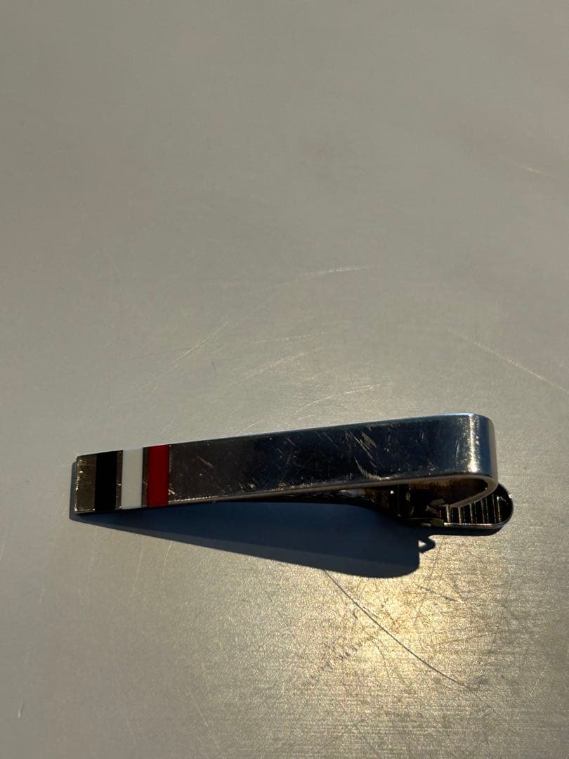 THOM BROWNE ネクタイピン シルバー トリコカラー