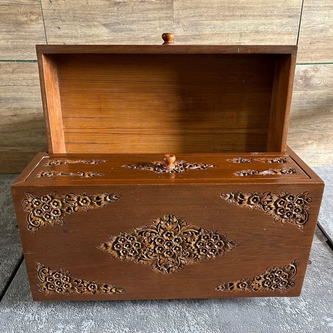 ꧁木彫り・彫刻家具꧂チェスト たんす タンス 箪笥 収納 洋服 衣服 衣類