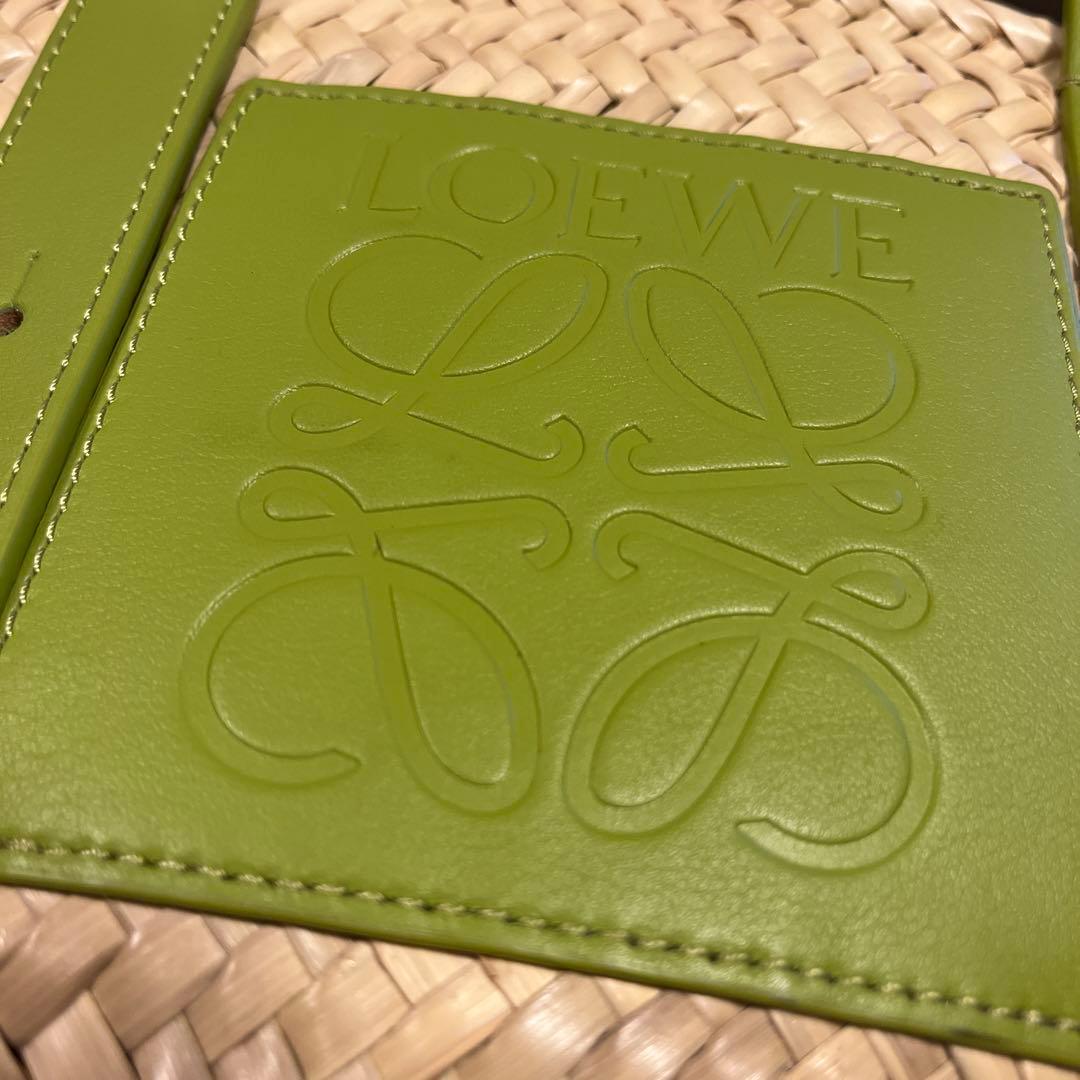 ロエベ　カゴバック　スモール　グリーン