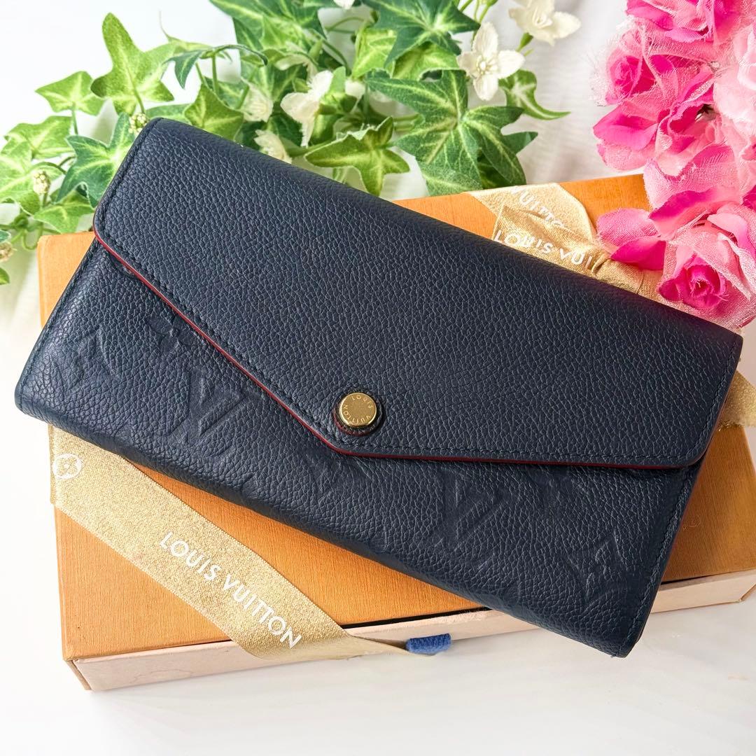 極美品✨ルイヴィトン アンプラント ポルトフォイユサラ 長財布 マリーヌルージュ