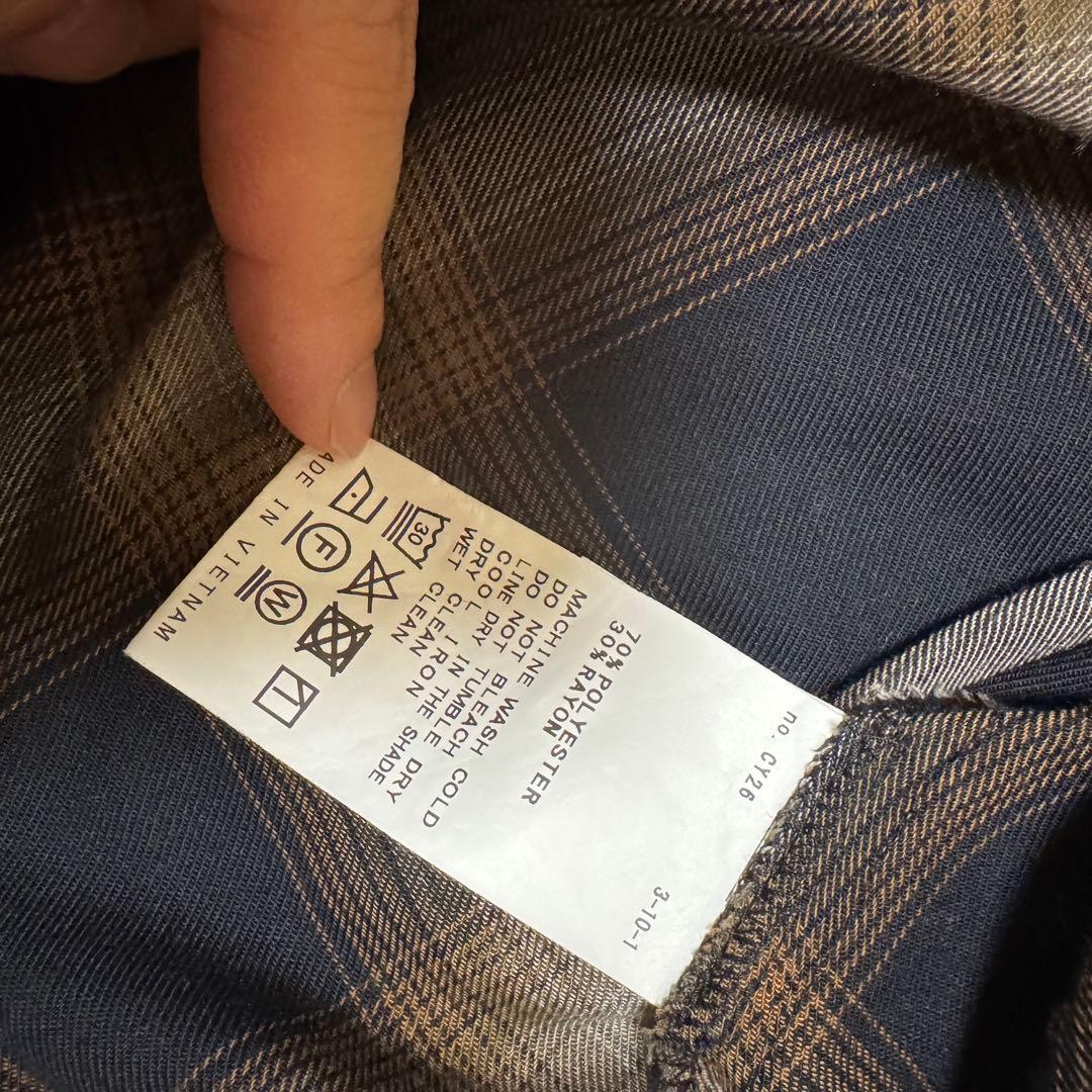 spick and span TRツイルチェックシャツ　ブラック