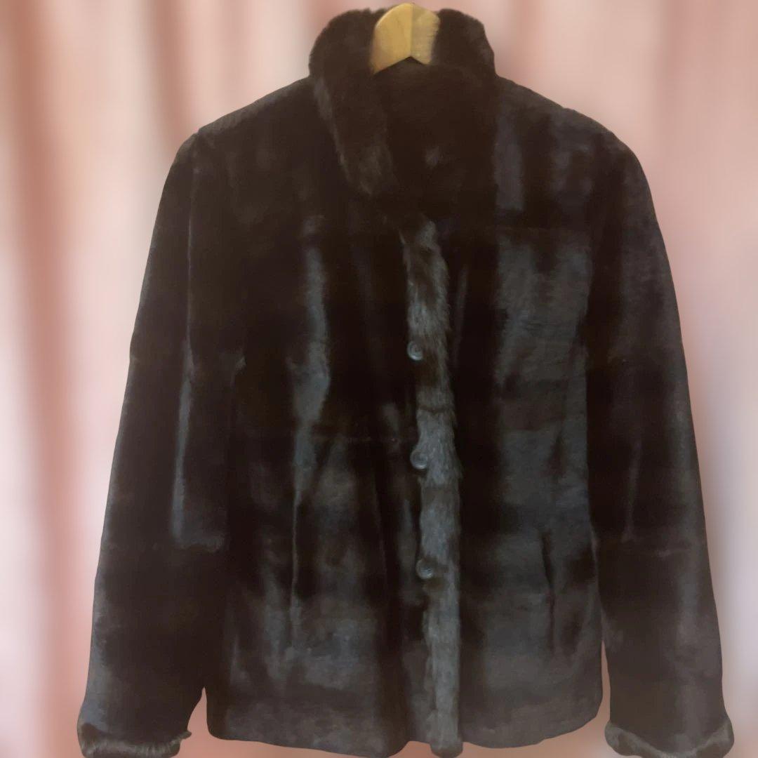 リバーシブルシルクラビットロシアンリスファーコート