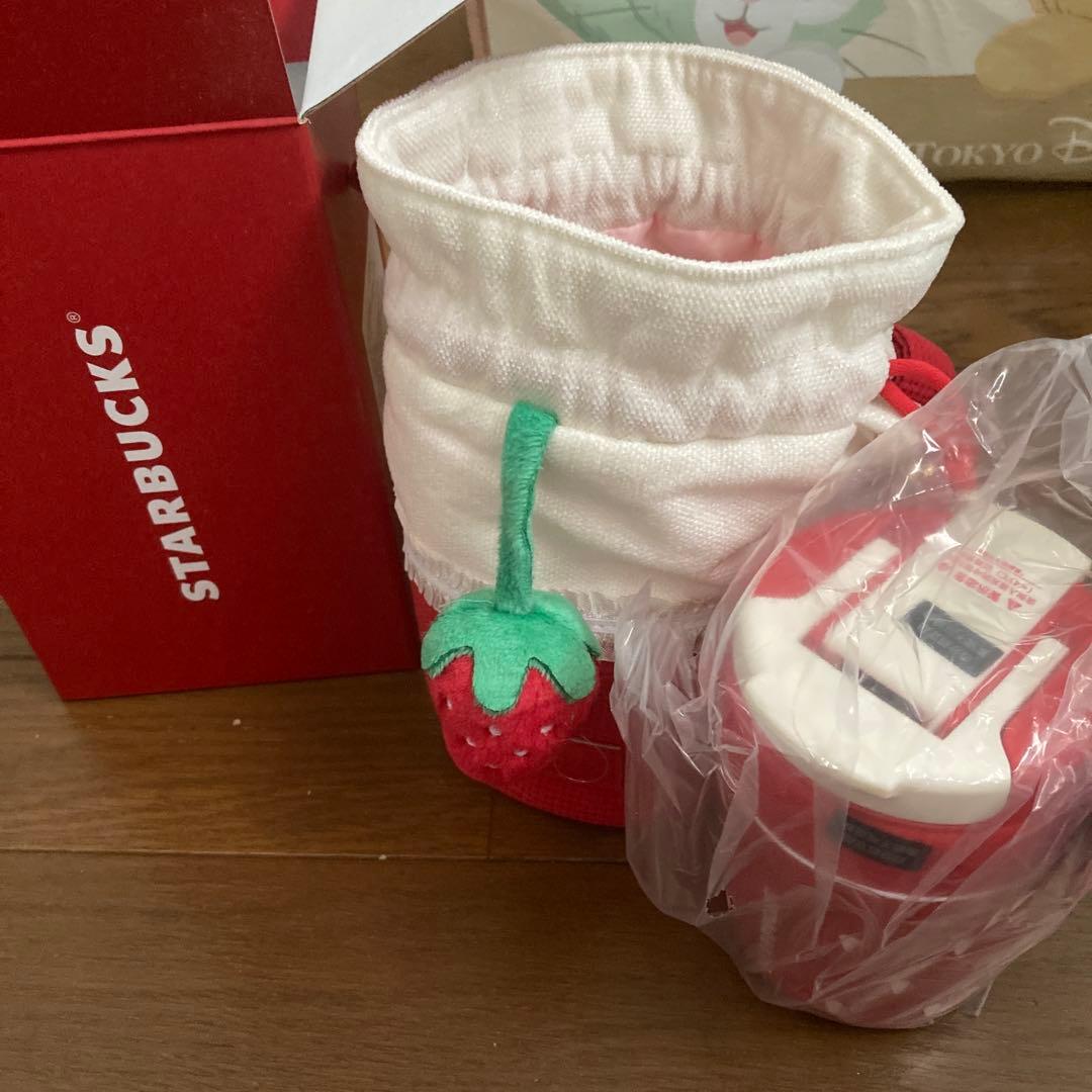 中国　スターバックス　いちご　うさぎ　ステンレスタンブラー　ドリンクホルダー