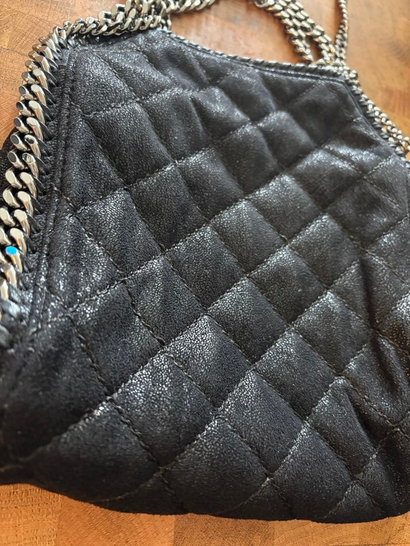 STELLA McCARTNEYブラックキルティングショルダーバッグ