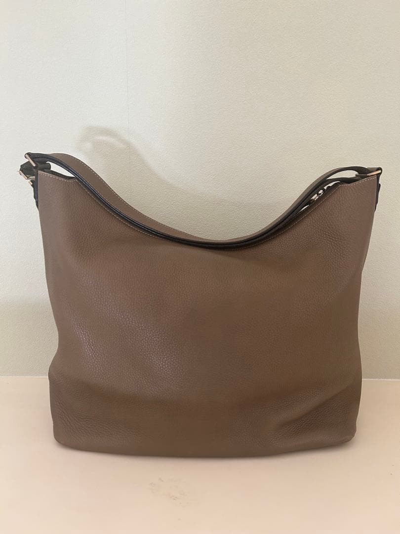 シセイ　メンズレザー トートバッグ　ベージュ