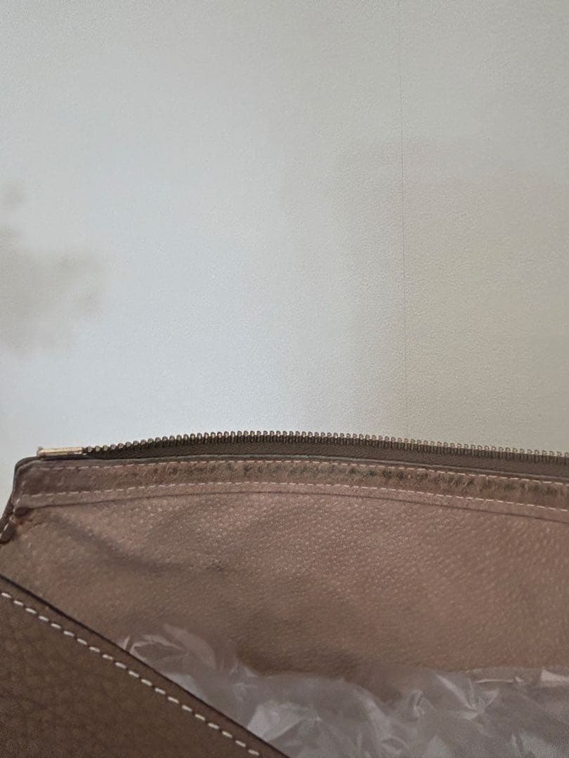 シセイ　メンズレザー トートバッグ　ベージュ