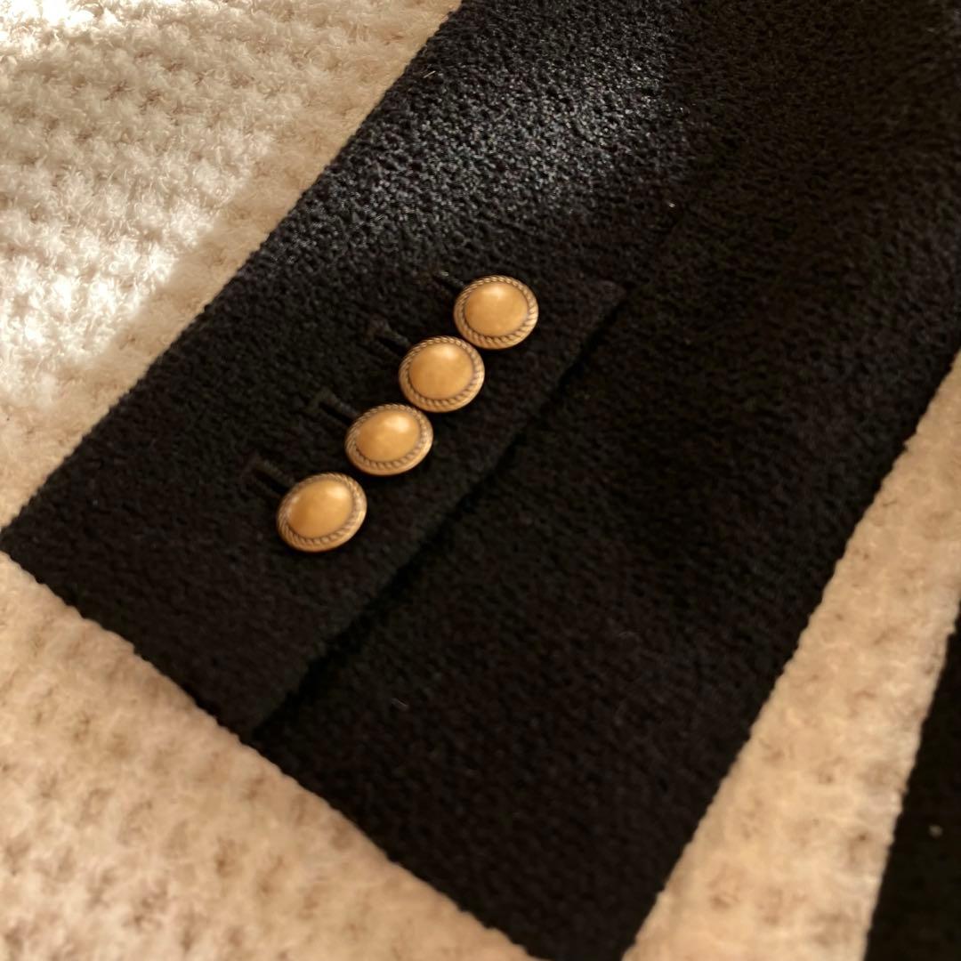 （美品）アナイ　ANAYI ダブルテーラードジャケット　金ボタン ブラック　S