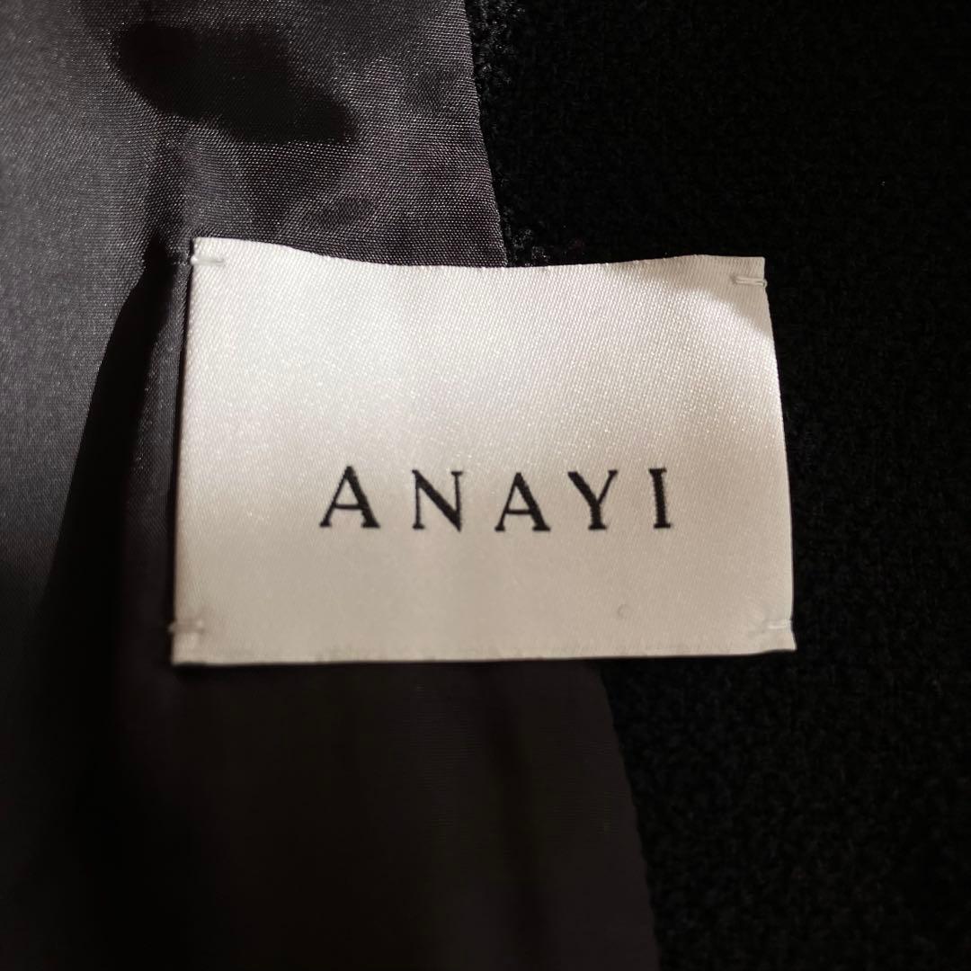 （美品）アナイ　ANAYI ダブルテーラードジャケット　金ボタン ブラック　S