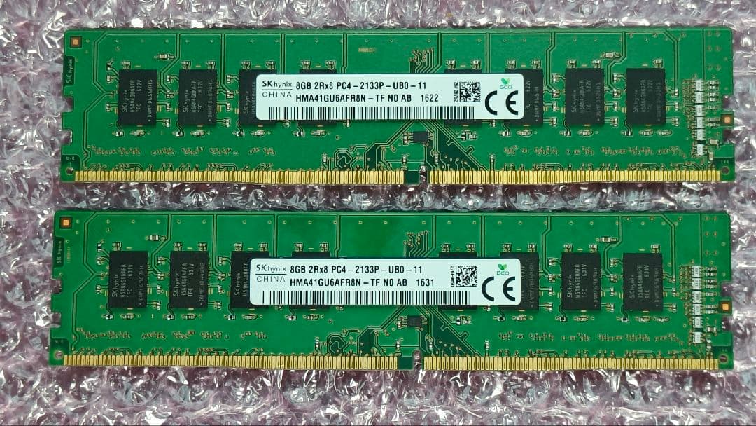 DDR4 8GBx2枚 16GB pc4-2133 動作確認済み ③