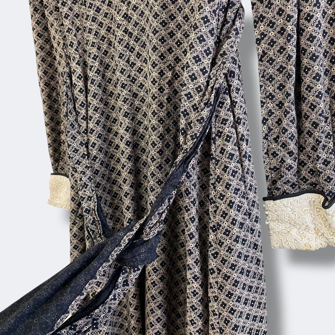 10点¥10,000 ビンテージ 古着 卸 レトロ 80's 柄レースワンピース