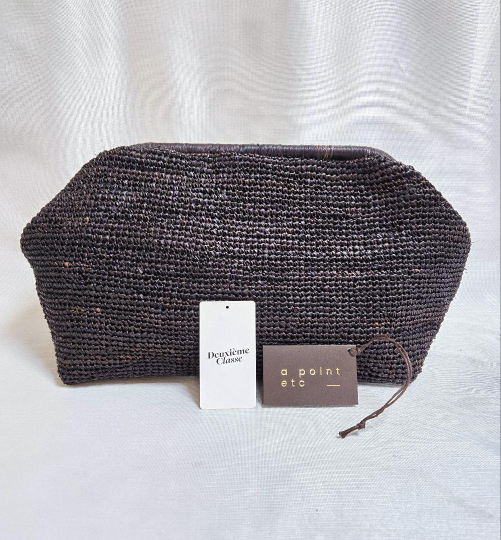 DEUXIEME CLASS A POINT ETC ラフィア クラッチ バッグ