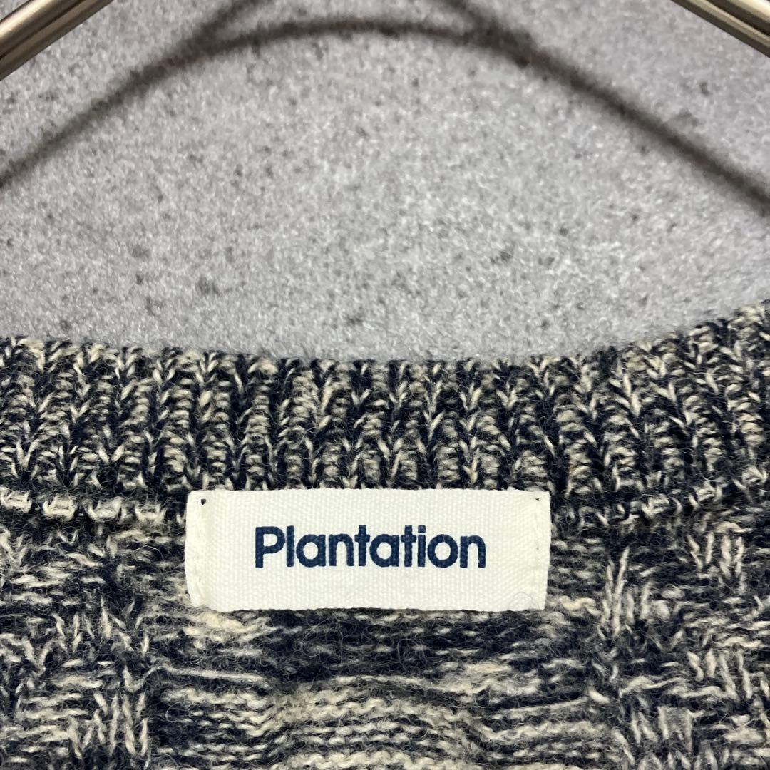 plantation ウール　ニットワンピース　M 美品　ケーブルニット