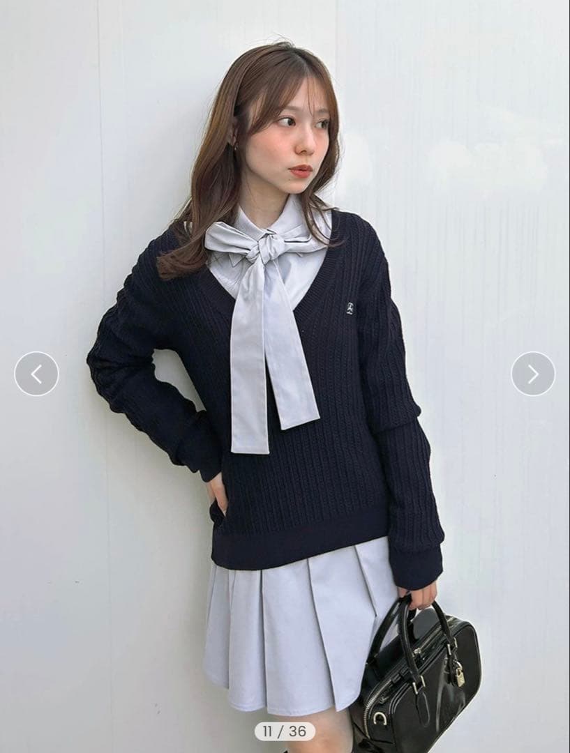 snidel シャツコンビチュニック ネイビー サイズ1