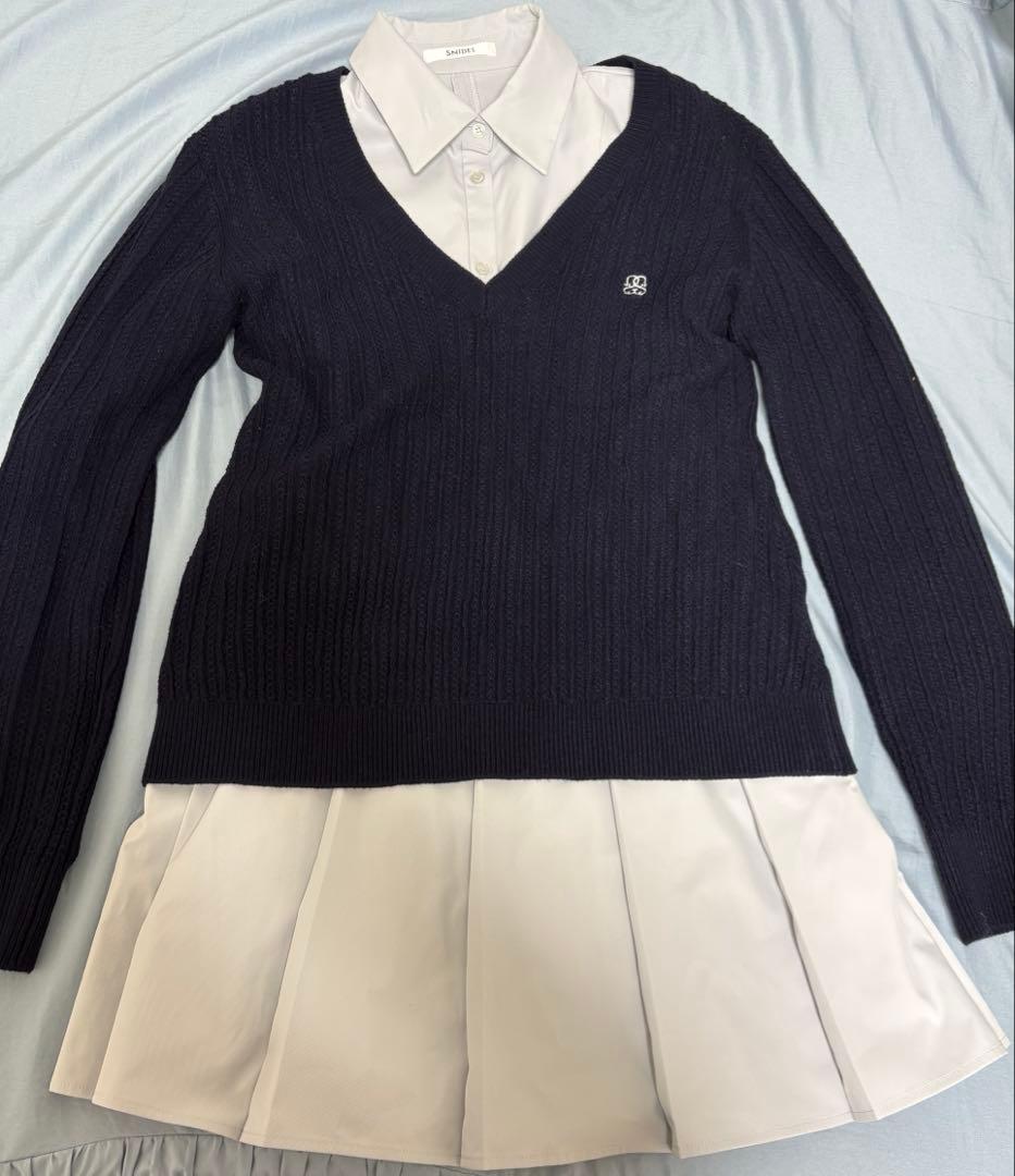 snidel シャツコンビチュニック ネイビー サイズ1