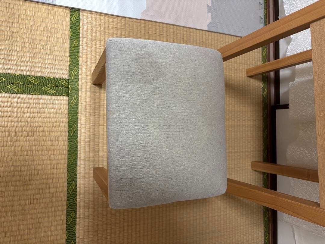 無印良品　ドレッサー　スツール　タモ材　木製　鏡台　デスク