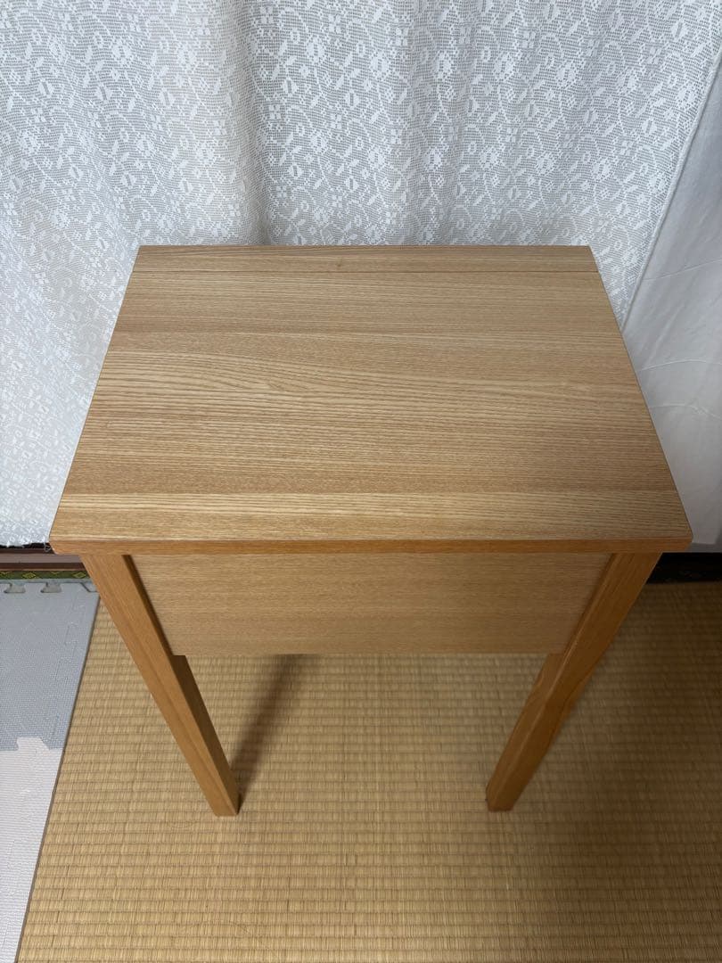 無印良品　ドレッサー　スツール　タモ材　木製　鏡台　デスク