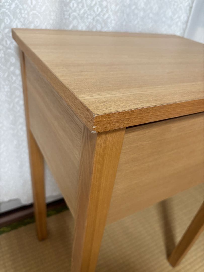 無印良品　ドレッサー　スツール　タモ材　木製　鏡台　デスク