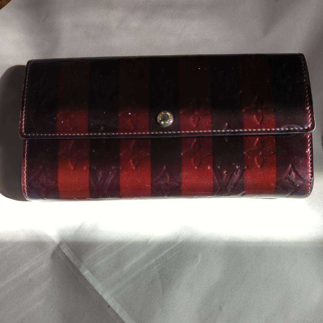 Louis Vuitton ヴェルニレイユール ポルトフォイユサラ　ボルドー