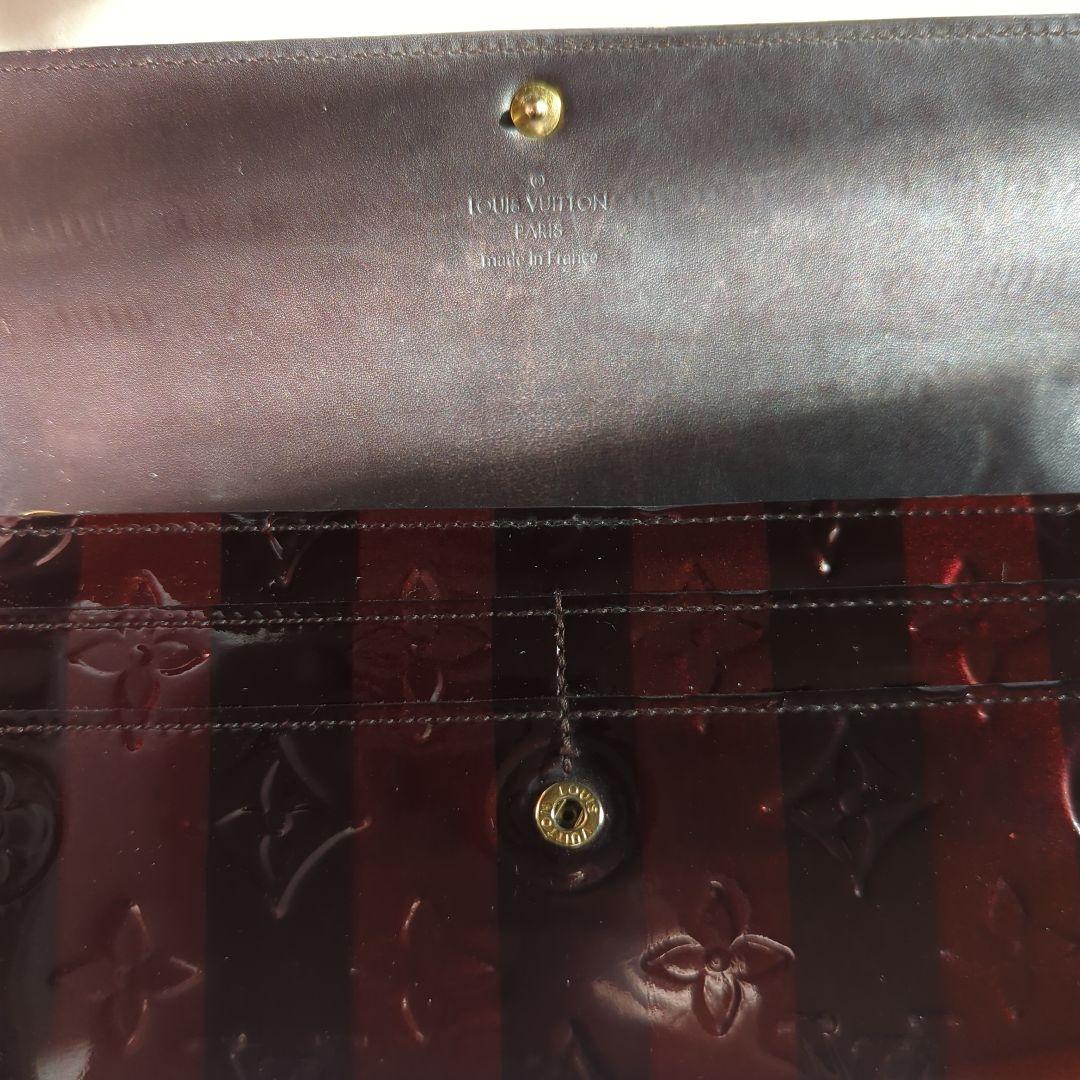 Louis Vuitton ヴェルニレイユール ポルトフォイユサラ　ボルドー