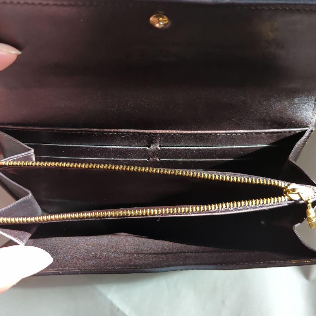 Louis Vuitton ヴェルニレイユール ポルトフォイユサラ　ボルドー