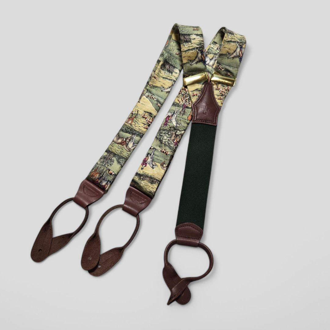 ポロバイラルフローレン　サスペンダー　ホース柄　馬　希少　USA製