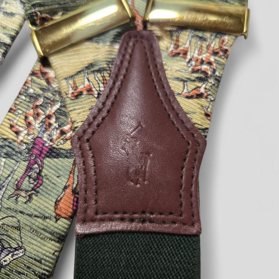 ポロバイラルフローレン　サスペンダー　ホース柄　馬　希少　USA製